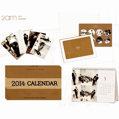 투에이엠 (2AM) - 2AM 2014 시즌 그리팅 - 탁상 캘린더 + 스케줄러 + 엽서(5EA) + 스티커