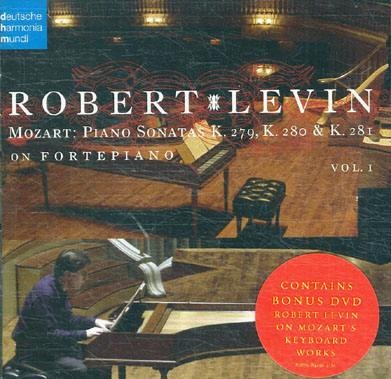 Mozart : Piano Sonata K.279, 280 & 281 / Robert Levin, on Fortepiano (모차르트 : 피아노 소나타 K.279, 280 & 281) [+DVD] [수입]