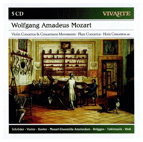 Mozart - Violin Concertos & Concertante Movements, Flute Concertos, Horn Concertos (모차르트: 협주곡 모음집) [5CD] [수입]