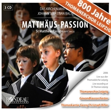 Thomanerchor Leipzig - Bach: St Matthew Passion (바흐 - 마태 수난곡 / 토마스 합창단 800주년 기념 한정판) [수입]