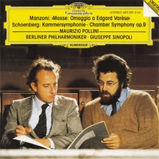 Manzoni - Masse : Omaggio a Edgard Varese, Schoenberg - Chamber Symphony Op.9 / Maurizio Pollini (만조니 - 미사 "에드가 바레즈 헌정" / 쇤베르크 - 실내교향곡 Op. 9) [수입] [Piano]