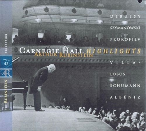 Arthur Rubinstein Collection 42: Live at Carnegie Hall (루빈스타인 - 카네기 홀 공연실황 하이라이트) [수입] [Piano]