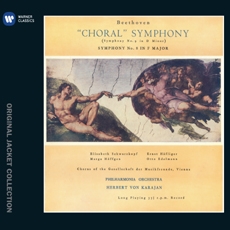 Karajan - Beethoven : Symphonies Nos.9 'Choral' & 8 (베토벤 : 교향곡 9번 '합창' & 8번) [스테레오 버전 특별 수록/오리지널 LP 재킷] [3CD 한정반]