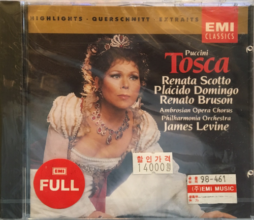 Puccini - Tosca / Renata Scotto, Placido Domingo, Renato Bruson, James Levine ( 푸치니 - 토스카) [수입] [Opera]