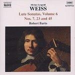 Weiss - Lute Sonata Vol.6 / Robert Barto (바이스 - 류트 소나타 6집 - 7,23,45번) [수입] [Naxos]